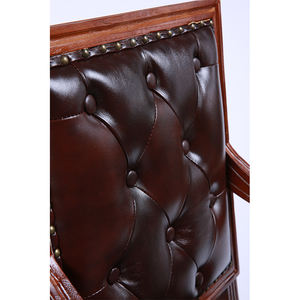 Chaise de salle à manger à dossier classique en bois, style moderne et doux, avec accoudoirs, disponible en noir, rose et blanc - Product Image 6