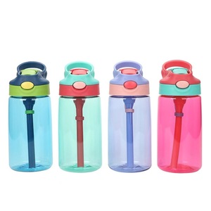 Plastic kids water bottle straw drinking children school bpa free kids drink school cute water bottle