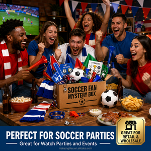 Coffret Cadeau Mystère pour Supporters de Football 2026 – Fournitures de Fête avec Drapeaux, Autocollants, Porte-clés et Bracelets Aléatoires Cousus à la Machine - Product Image 3