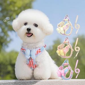 Wholesale Designer Cute Adjustable Pet Leashes And <b>Harnesses</b> With Bow Pet Accessories For Cats And <b>Dogs</b> - Product Image 2