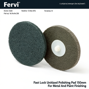 Tampon de polissage unitaire Fervi Fast Lock 150 mm pour le finissage des métaux et des peintures - Product Image 2
