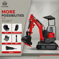 Mini-excavatrice hydraulique haute performance Fulcore en promotion, certifiée CE EPA, pour travaux agricoles et de construction