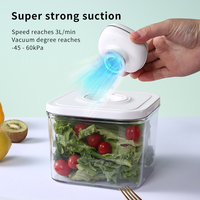 Ensemble de contenants alimentaires sous vide QH-FG-Z, boîtes de conservation alimentaire en plastique hermétiques, bocaux carrés pour la cuisine, taille : 850 ml, 1300 ml, 1800 ml