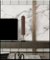 Feuille de PVC multi-usages effet marbre UV pour panneau mural, décoration de meubles