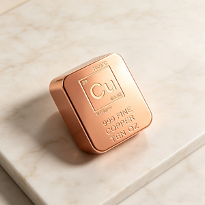 ทองแดงแท่งบริสุทธิ์ 99.9% น้ำหนัก 10 ออนซ์ สำหรับวางซ้อนกัน - Product Image 1
