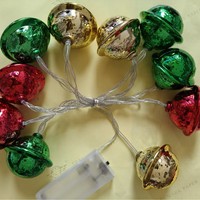 LED Weihnachtsstern-Lichterkette Galvanisierte Ornament-Kugeln Feenlichter Baum-Hängedekoration Feiertagsparty-Dekor