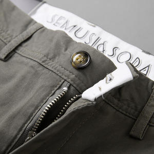 Pantalon d'Été <span class=keywords><strong>Homme</strong></span> Taille Moyenne Style <span class=keywords><strong>Costume</strong></span> Chino Pantalon Mince de Travail Bureau Cérémonie Habillé Affaires Social Extensible - Product Image 3