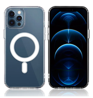 Coque de téléphone transparente de charge sans fil magnétique en gros directe d'usine pour IPhone 11 12 13 14 15 16 17