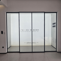 Porte coulissante en alliage d'aluminium à cadre ultra-fin, double vitrage en verre trempé pour villa, balcon, cloison de chambre, extérieur