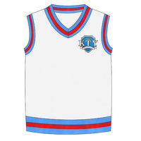 Gilet en tricot fin sans manches personnalisable OEM pour homme, col en V, haute qualité, idéal pour l'école et les activités sportives d'équipe (groupe d'âge primaire)