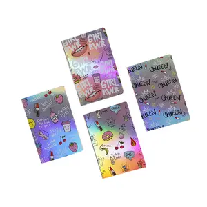 Greece 2023 2024 new school office planner stationery distributor ! Glitter colors Prints water proof soft cover notebook a5