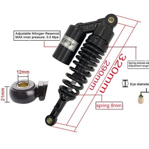 <span class=keywords><strong>Amortisseur</strong></span> arrière 280-330 mm avec ressort épais, amortissement inversé réglable, ajustement universel pour <span class=keywords><strong>moto</strong></span> CM300 modifiée - Product Image 2