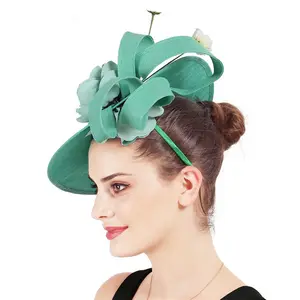 Übertriebener großer Hut Britischer Retro-Zylinder Bankett Mode Kopfschmuck Hochzeit und Kirche Party Hüte