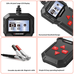 KONNWE-probador <span class=keywords><strong>de</strong></span> batería KW210, Analizador <span class=keywords><strong>de</strong></span> batería Digital automático para motocicleta, coche, camión, barco, barco a <span class=keywords><strong>vapor</strong></span> - Product Image 2