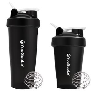 מדגם חינם לוגו מותאם אישית 400 מ "ל/600 מ ל אימון כושר חלבון בקבוקים בלנדר שייקר עם שתייה ישירה וסגנון מצופה - Product Image 1