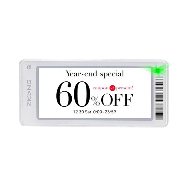Zkong 2.9 Inch Esl Digital Price Tag Electronic Shelf Label Price Tag Digital Price Label ESL E Ink Label