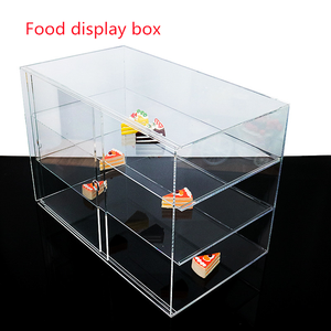 Jihong bán buôn trong suốt Acrylic bánh mì tủ trưng bày thực phẩm Acrylic tủ trưng bày bánh đứng - Product Image 5