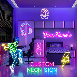Dropshipping, diseño gratuito, luz de neón <span class=keywords><strong>Led</strong></span> personalizada, nombre personalizado, envío directo, juego Pizze, tablero publicitario abierto, letrero de neón - Product Image 2