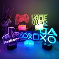 PS5 Game Zone 3D Lampe Gaming Fans Cadeau Chambre Décoration LED Lumière 3D Illusion Lampe