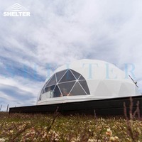 7m(24ft) maison dôme préfabriquée Igloo de luxe vie géodésique pvc glamping extérieur hôtel Domos tente avec installations complètes
