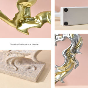 Statua in Resina di Coppia che si Bacia, Scultura d'Amore Fatta a Mano per Regalo di Nozze, Decorazione Casa, Vendita all'Ingrosso per Rivenditori ed Eventi - Product Image 3