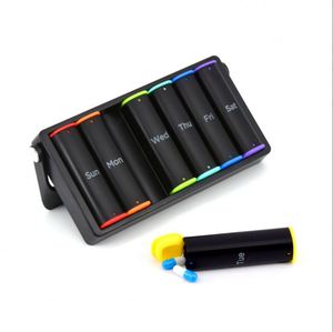 Pastillero de Viaje Seguro con 7 Compartimentos, Cerradura y Carcasa de Plástico - Product Image 1