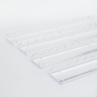 Support de rangement personnalisé en acrylique transparent de luxe de 17,5 po/20 po avec poussoir magnétique, organisateur de tuiles portable et durable pour le mahjong américain