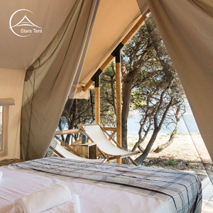 <span class=keywords><strong>Tente</strong></span> de jardin 4 saisons, <span class=keywords><strong>tente</strong></span> de <span class=keywords><strong>camping</strong></span> en toile d'extérieur, lodge de glamping de luxe avec structure en bois - Product Image 5