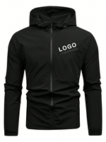 Blouson Bomber Homme Léger et Fin Personnalisable avec Logo, Imperméable et Coupe-Vent, Entièrement Zippé, à Capuche, Idéal pour l'Hiver et l'Automne, Style Décontracté ou de Travail