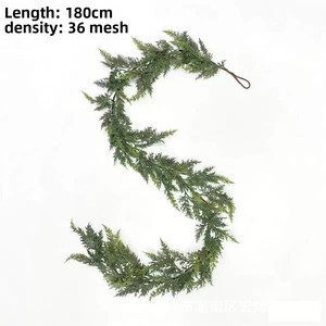 Guirnalda de Pino Norfolk Navideña de 180 cm, Tacto Suave, Enredadera de Cedro Artificial de Polietileno con Aspecto Realista, para Puerta Principal, <span class=keywords><strong>Chimenea</strong></span>, Mesa - Product Image 6
