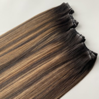 Extensions de cheveux humains vierges de luxe à double trame, sans perte ni nœuds, qualité Genius Weft, vente chaude