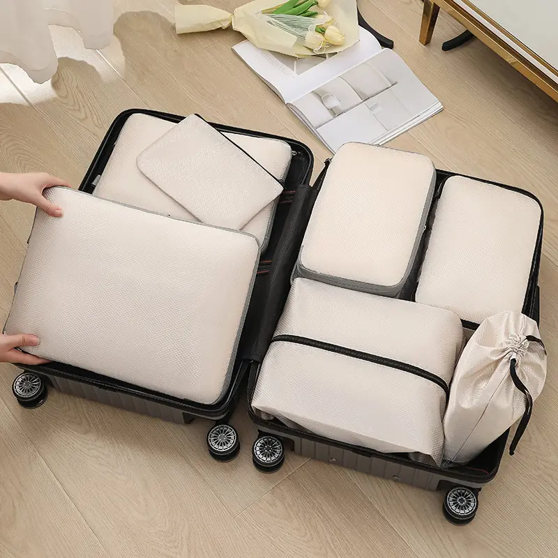 Lightweight Travel Essentials Organizer Bag for Suitcase Travel Accessories Compression Packing Cubes Storage Luggage Organizer