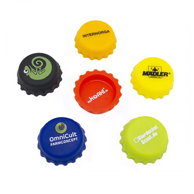 Siliconen Rubber Fles Caps Herbruikbare Bier Caps Voor Thuis Brouwen Bier Frisdrank Bier Fles Soda Flessen Covers Met Logo print