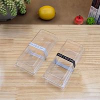Boîte à gâteau rectangulaire transparente jetable en plastique PET avec couvercle, emballage alimentaire de qualité alimentaire pour la présentation de desserts