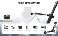 Bras articulé magique réglable de haute qualité de 7 pouces en alliage d'aluminium noir pour appareil photo reflex numérique, moniteur LCD, accessoires pour caméra