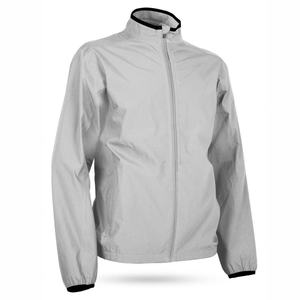 Veste de golf légère imperméable coupe-vent avec col montant et fermeture éclair, pliable, sans capuche - Product Image 3