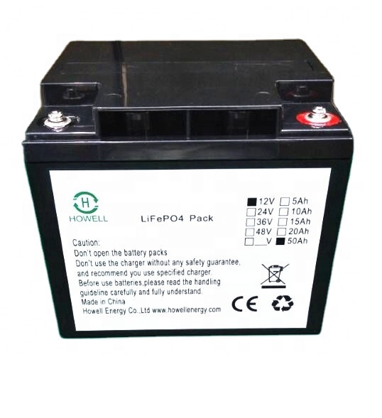 Wholesale Factory Price 12V 50Ah Lifepo4 Battery LFP CELL Lithium-Ion Pack for LED Solar Street Light 50 Amp Lithium-Iron