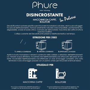 Phure Bio Decalk Powder 30g Descale <b>Coffee</b> <b>Machines</b> Kettles <b>Small</b> Appliances - Product Image 5