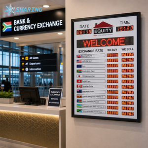 Tablero de Visualización de Divisas Digital LED Profesional con Tarifas de Compra y Venta en Tiempo Real para Puertas y Salidas de Aeropuertos - Product Image 3