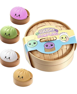 2026 Più Venduto Squishies a Forma di Raviolo Alimentare, Panino al Vapore Glitterato, Scatola a Sorpresa, Giocattoli Sensoriali Morbidi Antistress da Spremere a Forma di Raviolo Bobun - Product Image 4