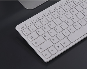 Battery Powered AZERTY French Wireless <b>Keyboard</b> <b>Mouse</b> Combo 2.4G Plug <b>and</b> Play 78 Keys Slim <b>Keyboard</b> Set for Home Office Laptop - Product Image 5