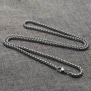 18K Gold Plated 2Mm 2.5Mm 3.0Mm 4.0Mm 5Mm Stainless Steel Round Box Jewelry Chain Round Bead Necklace - Product Image 1