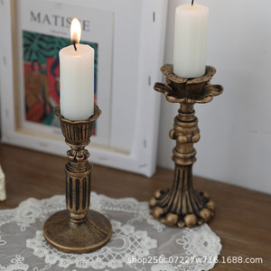 Porte-bougie en résine de style européen, fait à la main, décoration de maison, bureau, bar, café, H02 - Product Image 1