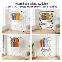Séchoir à linge vertical à 3 niveaux, pliable, avec structure en fer et connecteurs en PP, gain de place, séchoir à linge portable pour balcon et maison