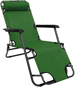 Silla Reclinable <span class=keywords><strong>Plegable</strong></span> Portátil de Dos Posiciones para Acampar, Tumbona para Exteriores, Jardín, Playa y Sol - Product Image 5