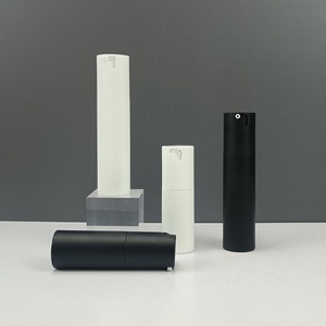 Matte Black Airless <b>Pump</b> <b>Bottle</b> 1oz 30ml 50ml Airless <b>Bottles</b> Men Skincare Packaging Luxury 1oz Face Cream Serum <b>Pump</b> <b>Bottle</b> - Product Image 4