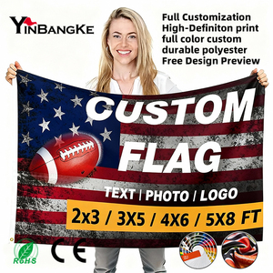 Bandiera Personalizzata per Eventi Sportivi, Stampa in Sublimazione su Poliestere per Esterni, Design Personalizzato, Bandiera 3x5 Piedi - Product Image 1