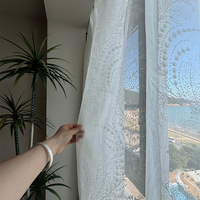 Rideaux occultants en jacquard floral 100% polyester de haute qualité 2026, taille personnalisée, bleu, pour salon, chambre à coucher