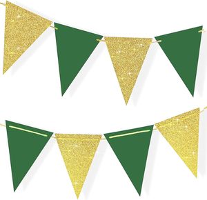 Dreieckige Banner Partydekoration/ Grün-Gold St. <span class=keywords><strong>Patrick</strong></span>'s Day Dekorationen/Glitzer Gold Grün Geburtstagsparty Dekorationen - Product Image 6