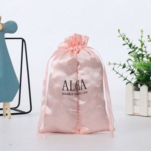 Bolsa con Cordón de Tela Satén Blanca, Suave y Lisa, para Ropa, Zapatos, Bolsos y Mochilas, Funda Protectora contra el Polvo, Modelo 1648, Origen Wenzhou - Product Image 4